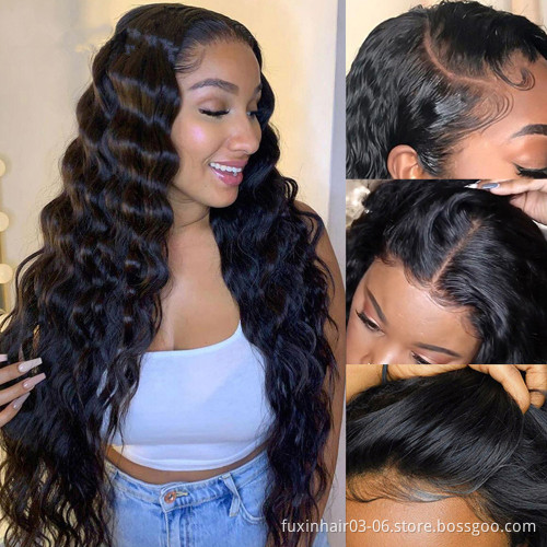 Queen Weave Beauty Supply Best Quality Virgin Raw Burmese Ladies Hair Full Lace Wigs With Bangs Thin Lace Curly Wig With Fringe